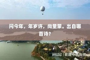 问今年，年岁许，尚童蒙。出自哪首诗？
