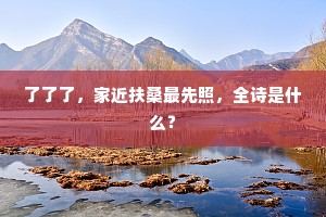 了了了，家近扶桑最先照，全诗是什么？