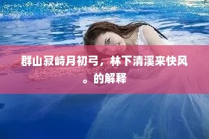 群山寂峙月初弓，林下清溪来快风。的解释