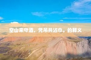 空山来守酒，凭吊共沾巾。的释义