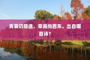 青囊仍隐逸，章甫尚西东。出自哪首诗？