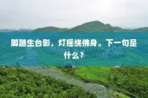 脚踏生台影，灯摇绕佛身。下一句是什么？