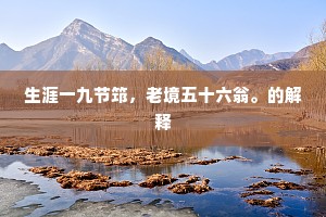 生涯一九节筇，老境五十六翁。的解释