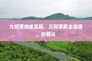 九仞萧墙堆瓦砾，三间茅殿走狐狸。的释义