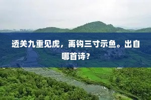 透关九重见虎，离钩三寸示鱼。出自哪首诗？