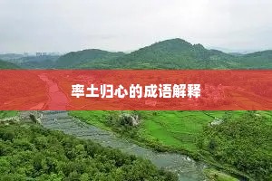 率土归心的成语解释