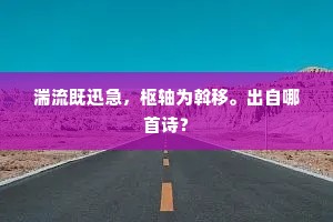 湍流既迅急，枢轴为斡移。出自哪首诗？