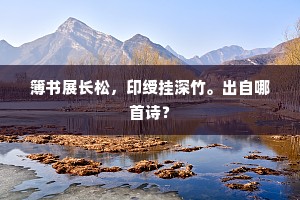 簿书展长松，印绶挂深竹。出自哪首诗？