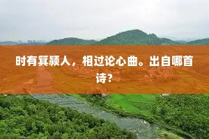 时有箕颍人，相过论心曲。出自哪首诗？