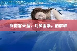 怜倦客天涯，几多幽素。的解释