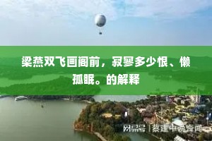 梁燕双飞画阁前，寂寥多少恨、懒孤眠。的解释