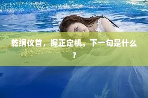 乾纲仪首，握正定机。下一句是什么？