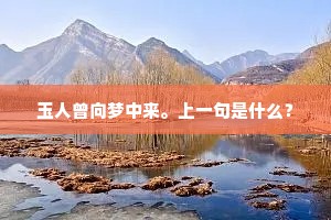 玉人曾向梦中来。上一句是什么？