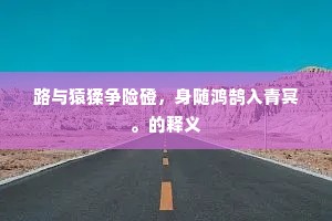 路与猿猱争险磴，身随鸿鹄入青冥。的释义