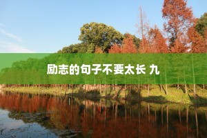 励志的句子不要太长 九