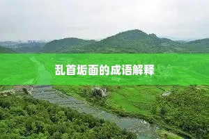 乱首垢面的成语解释 乱首垢面的成语解释