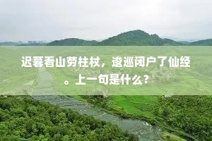 迟暮看山劳柱杖，逡巡闭户了仙经。上一句是什么？