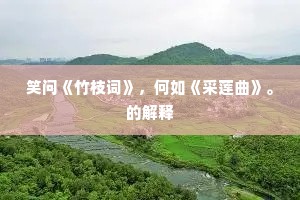 笑问《竹枝词》，何如《采莲曲》。的解释