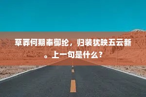 草莽何期奉御纶，归装犹映五云新。上一句是什么？
