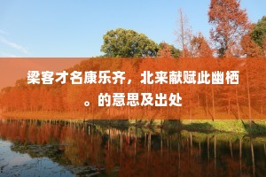 梁客才名康乐齐，北来献赋此幽栖。的意思及出处