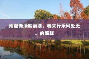 南漪新渌晴满湖,春来行乐何处无。的解释 南漪新渌晴满湖,春来行乐何处无。的解释