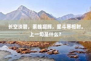 长空淡碧，素魄凝辉，星斗寒相射。上一句是什么？