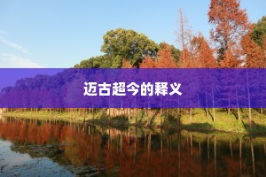 迈古超今的释义
