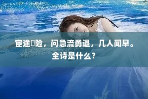 宦途巘险，问急流勇退，几人闻早。全诗是什么？