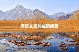满腹文章的成语解释