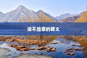 谩不经意的释义