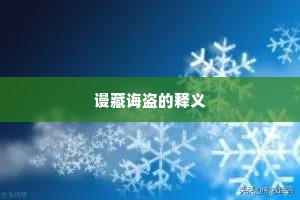 谩藏诲盗的释义