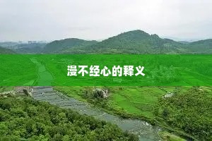 漫不经心的释义