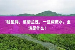 蕣脸星眸，蕙情兰性，一旦成流水。全诗是什么？