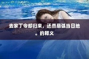 去家丁令却归来，还燕悬弧当日地。的释义