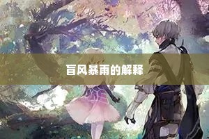 盲风暴雨的解释