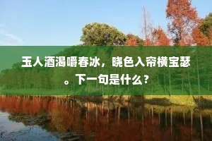 玉人酒渴嚼春冰，晓色入帘横宝瑟。下一句是什么？