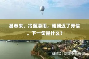 甚春来、冷烟凄雨，朝朝迟了芳信。下一句是什么？
