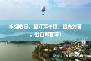 水烟收尽，望汀萍千顷，银光如幂。出自哪首诗？