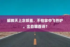 解教天上念奴羞，不怕掌中飞燕妒。出自哪首诗？