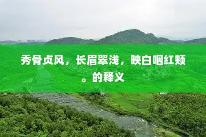 秀骨贞风,长眉翠浅,映白咽红颊。的释义 秀骨贞风,长眉翠浅,映白咽红颊。的释义