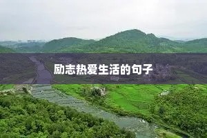 励志热爱生活的句子