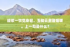 琼浆一饮觉身轻，玉砌云房瑞烟暖。上一句是什么？