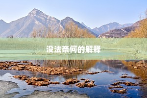 没法奈何的解释 没法奈何的解释