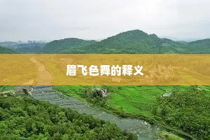 眉飞色舞的释义