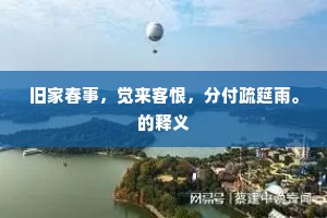 旧家春事，觉来客恨，分付疏筵雨。的释义