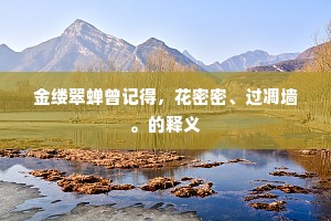 金缕翠蝉曾记得，花密密、过凋墙。的释义
