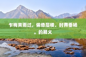乍梅黄雨过，偏倚层楼，时舞垂杨。的释义