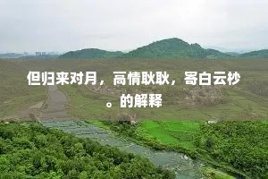 但归来对月，高情耿耿，寄白云杪。的解释