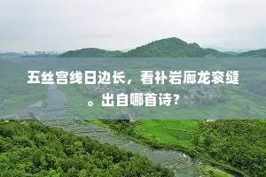 五丝宫线日边长，看补岩廊龙衮缝。出自哪首诗？