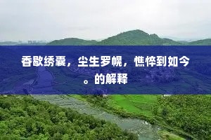 香歇绣囊，尘生罗幌，憔悴到如今。的解释